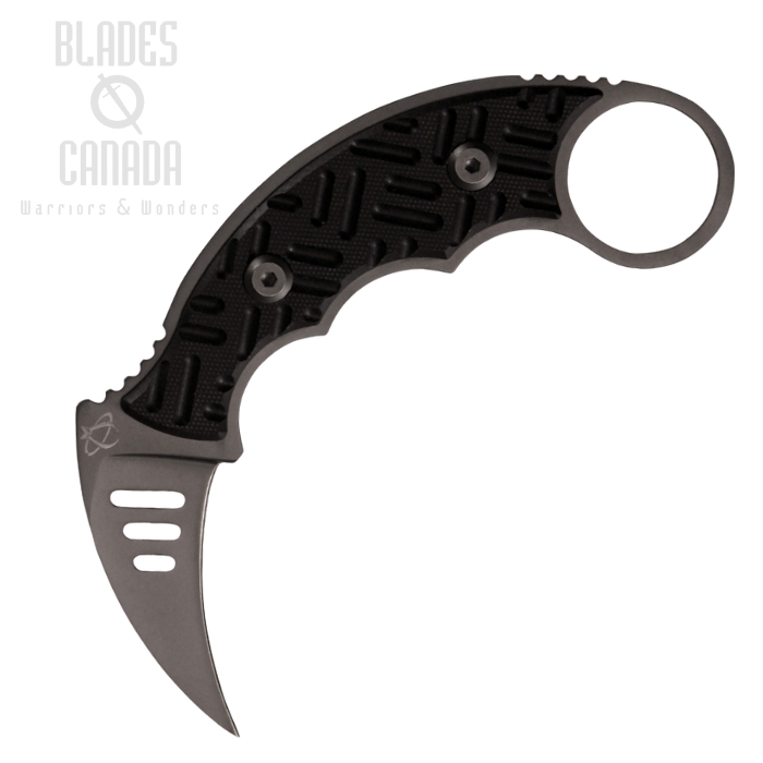 Mantis Kara Fu Karambit Fixed Blade Knife, G10 Black, MKF2