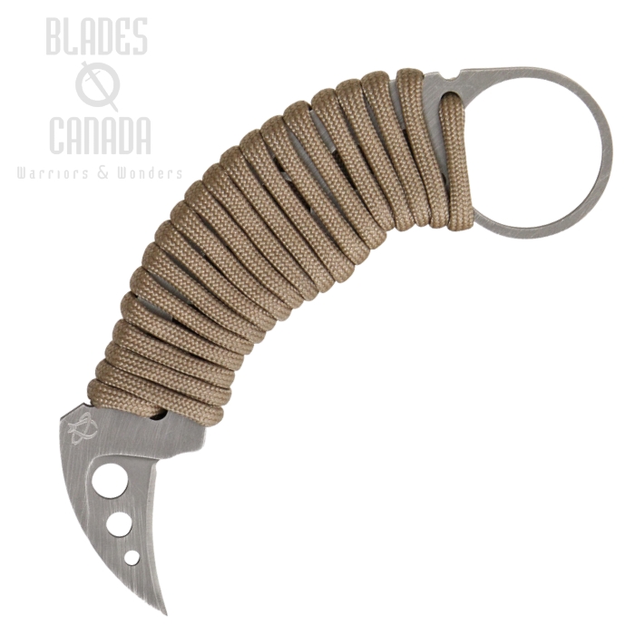 Mantis Elvis 1 Karambit Fixed Blade Knife, AUS 8, Cord Wrapped, MKFS