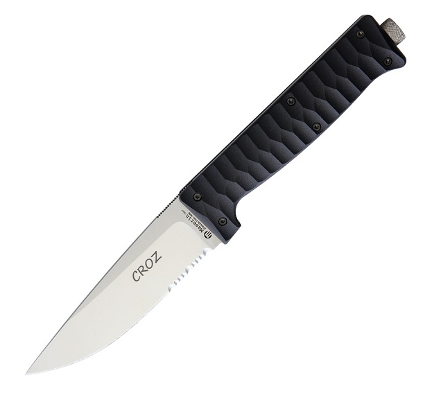 Maserin Italy Croz Fixed Blade Knife, N690 Steel, G10 Black, Nylon Sheath