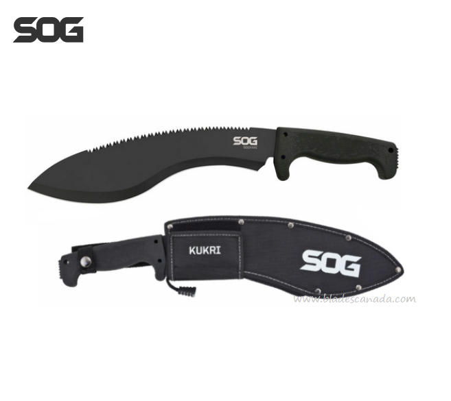 SOG Kukri Machete, 13" Blade, Kraton Handle, MC11-N