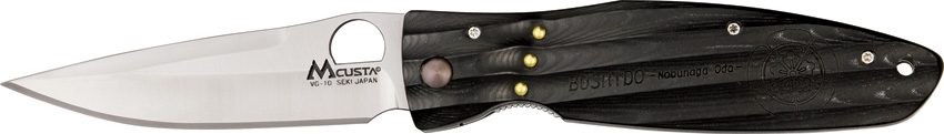 Mcusta Nobunaga Folding Knife, VG10, Micarta, MCU181 - Click Image to Close