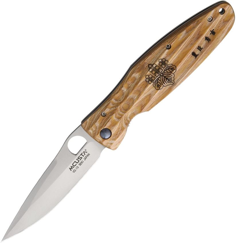 Mcusta Hideyoshi Folding Knife, VG10, Stamina Wood, MCU182 - Click Image to Close