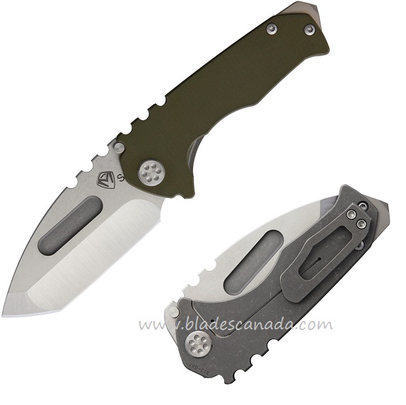 (Discontinued) Medford Praetorian Genesis G Framelock Folding Knife, S35VN Tanto Tumble, G10/Titanium Tumble - Click Image to Close