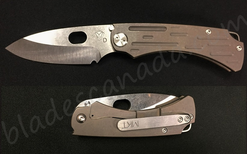 (Discontinued) Medford Colonial T Framelock Folding Knife, D2 Tumble Finish, Bronze Anodized Titanium