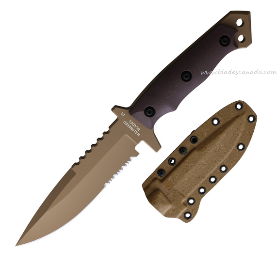 Halfbreed Medium Infantry Fixed Blade Knife, K110, G10 Dark Earth, MIK-03DE