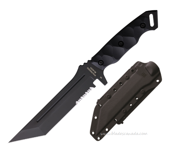 Halfbreed Medium Infantry Fixed Blade Knife, K110 Black, G10 Black, MIK-05PS-BLK