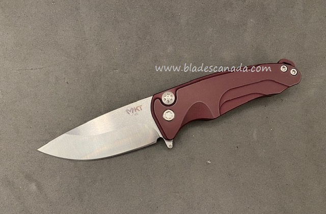 Medford Smooth Criminal Flipper Folding Knife, S45VN, Aluminum Maroon