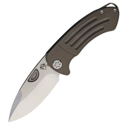 (Discontinued) Medford Theseus Framelock Folding Knife, S35VN, Titanium Bronze Ano