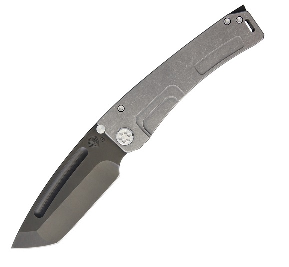 Medford Marauder-H Framelock Folding Knife, S45VN Tanto Black PVD, Titanium Tumble