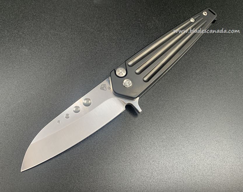 Medford Nosferatu Flipper Folding Knife, S35VN Tumble, Titanium Black PVD