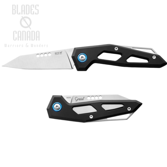 (image for) MKM Maniagio Knives EDGE M390 Black Aluminum Slipjoint EG-ABK