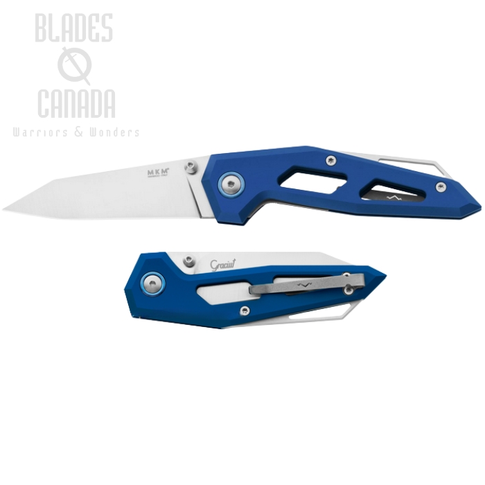 MKM Maniago Edge Folding Knife, Elmax Satin, Aluminum Blue, EGL-ABL (image for) MKM Maniago Edge Folding Knife, Elmax Satin, Aluminum Blue, EGL-ABL