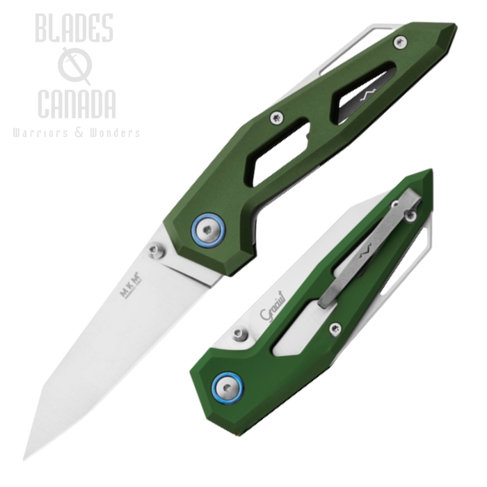 MKM Maniago Edge Folding Knife, Elmax Satin, Aluminum Green, EGL-AGR (image for) MKM Maniago Edge Folding Knife, Elmax Satin, Aluminum Green, EGL-AGR