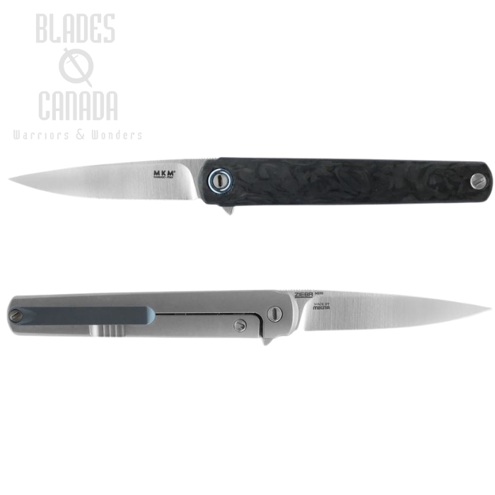 (image for) MKM Maniago Knives Flame Folder, M390 Steel, Carbon Fiber Handle, Titanium Framelock FL01-FCT