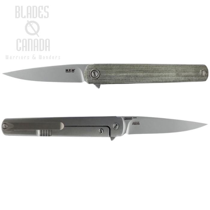 (image for) MKM Maniago Knives Flame Folder, M390 Steel, Micarta Handle, Titanium Framelock FL01-GCT