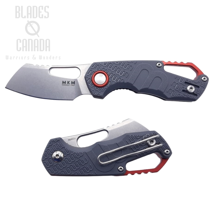 (image for) MKM Maniago Knives Isonzo Cleaver Folder, N690Co Steel, Grey FRN, FX03-2PGY