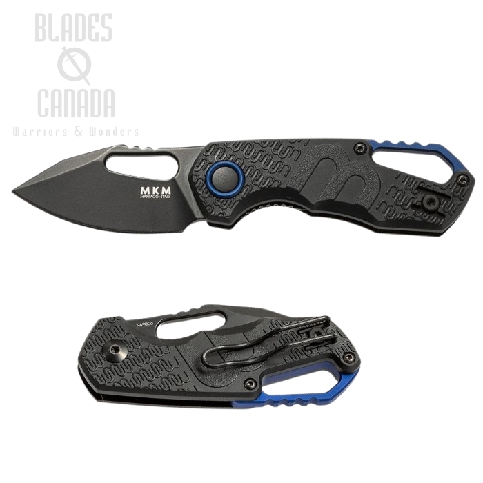 (image for) MKM Maniago Knives Isonzo Clip Point Folder, Black N690Co Blade, Black FRN, FX03-3PBK