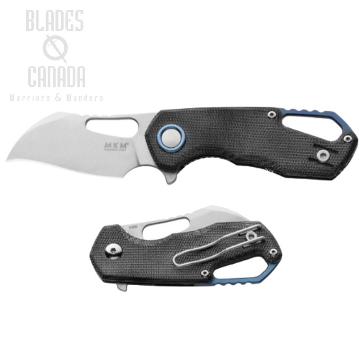 (image for) MKM Isonzo Flipper Folding Knife, M390 SW Hawkbill, Micarta Black, FX03M-1BC