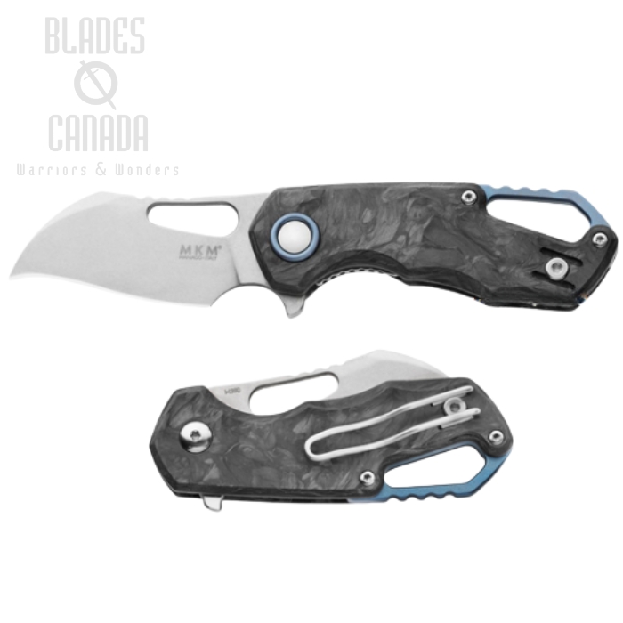 (image for) MKM Isonzo Flipper Folding Knife, M390 Satin Hawkbill, Carbon Fiber, FX03M-1CM