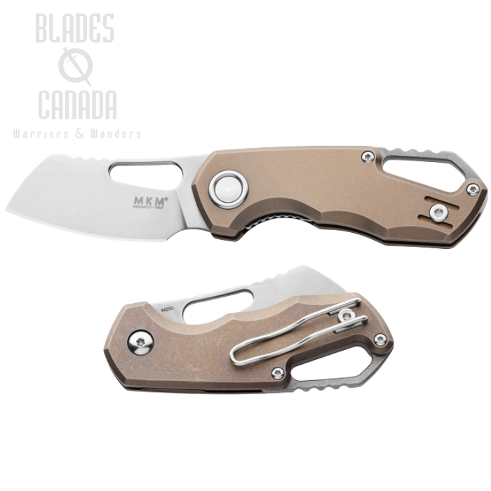 (image for) MKM Isonzo Folding Knife, M390 Cleaver, Titanium Bronze, FX03M-2TBR