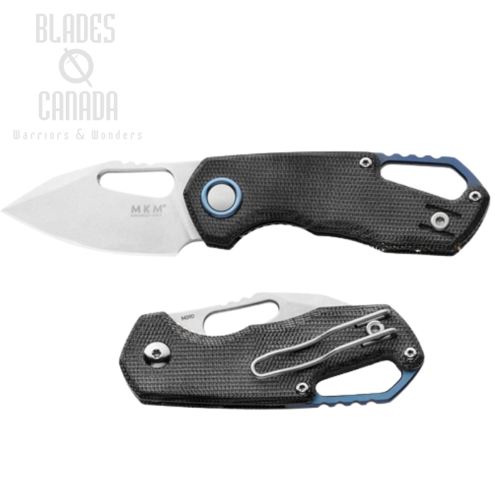 (image for) MKM Isonzo Folding Knife, M390 SW Clip Point, Micarta Black, FX03M-3BC