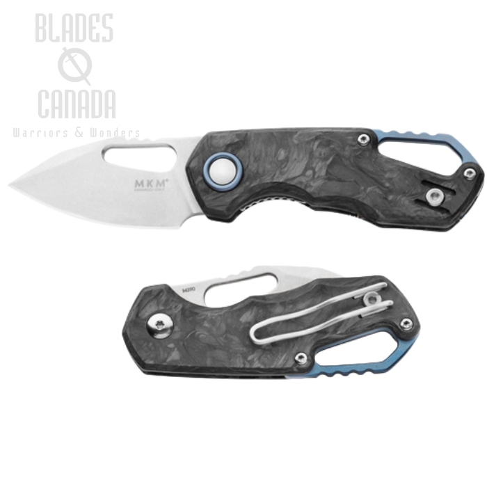 (image for) MKM Isonzo Folding Knife, M390 Satin Clip Point, Carbon Fiber, FX03M-3CM