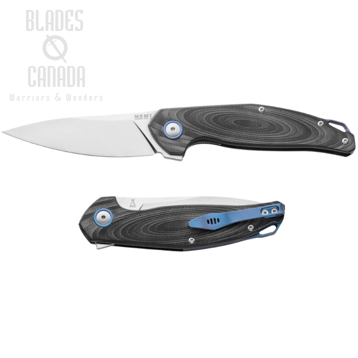 (image for) MKM Maniago Goccia Flipper Folder Satin M390 Blade, Black G10, GC-GBK
