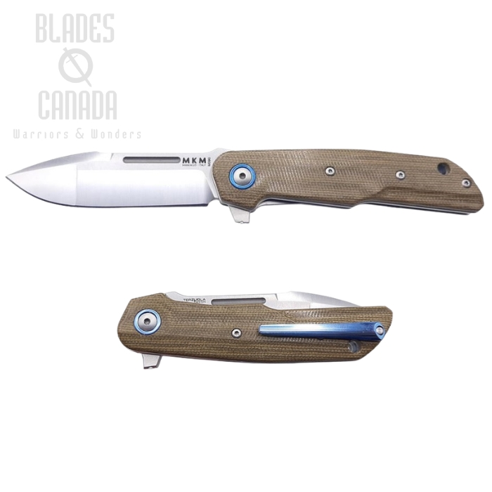 MKM Maniago Clap Flipper Folder M390 Blade, Green Micarta Handle LS01-GC (image for) MKM Maniago Clap Flipper Folder M390 Blade, Green Micarta Handle LS01-GC