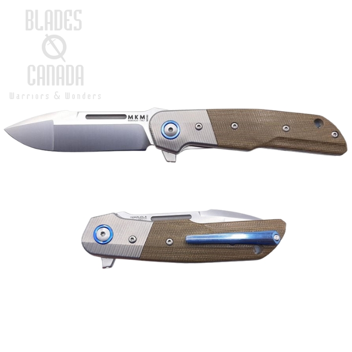 MKM Maniago Clap Flipper Folder M390 Blade, Green Micarta Handle W/ Titanium Bolter LS01-GCT (image for) MKM Maniago Clap Flipper Folder M390 Blade, Green Micarta Handle W/ Titanium Bolter LS01-GCT