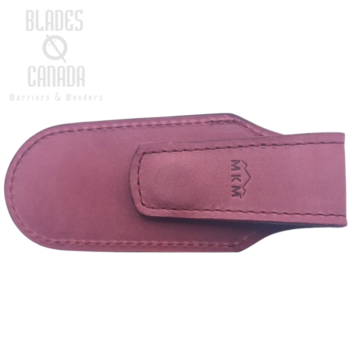 MKM Maniago Pocket Leather Sheath With Magnetic Closure - Burgundy PLSM01-BU (image for) MKM Maniago Pocket Leather Sheath With Magnetic Closure - Burgundy PLSM01-BU