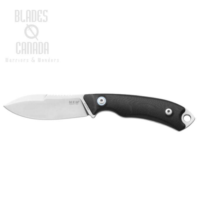 MKM Managio Pocket Tango 1 Fixed Blade Knife, Magnacut, G10 Black, Leather Sheath, PT01-GBK