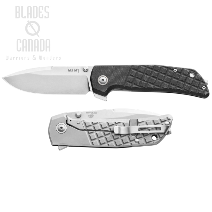 MKM Maniago Maximo Flipper Framelock Knife, M390 SW, Titanium/Micarta, MM-BCT (image for) MKM Maniago Maximo Flipper Framelock Knife, M390 SW, Titanium/Micarta, MM-BCT