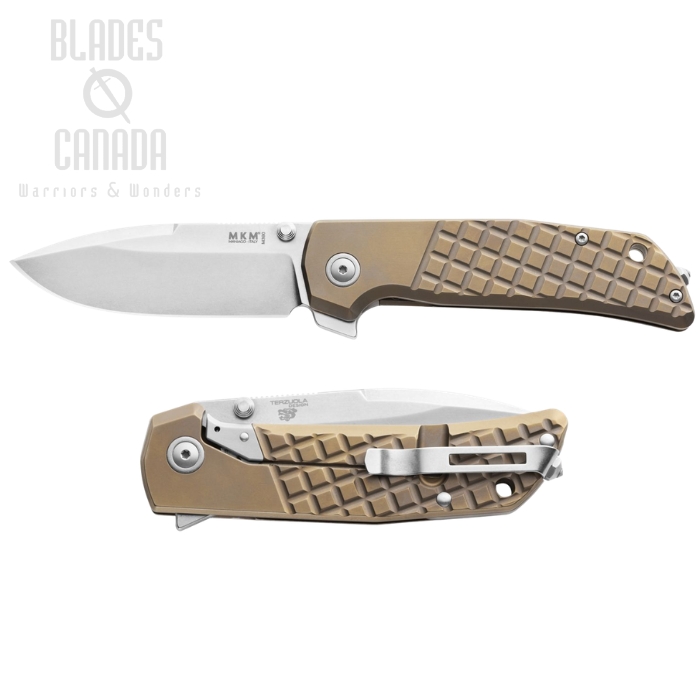 (image for) MKM Maniago Maximo Flipper Framelock Knife, M390 SW, Bronze Titanium, MM-TBR