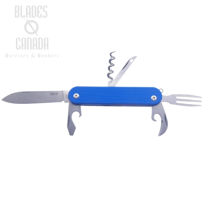 (image for) MKM Malga 6 Slipjoint Folding Knife Multitool, M390, G10 Blue, MP06-GBL