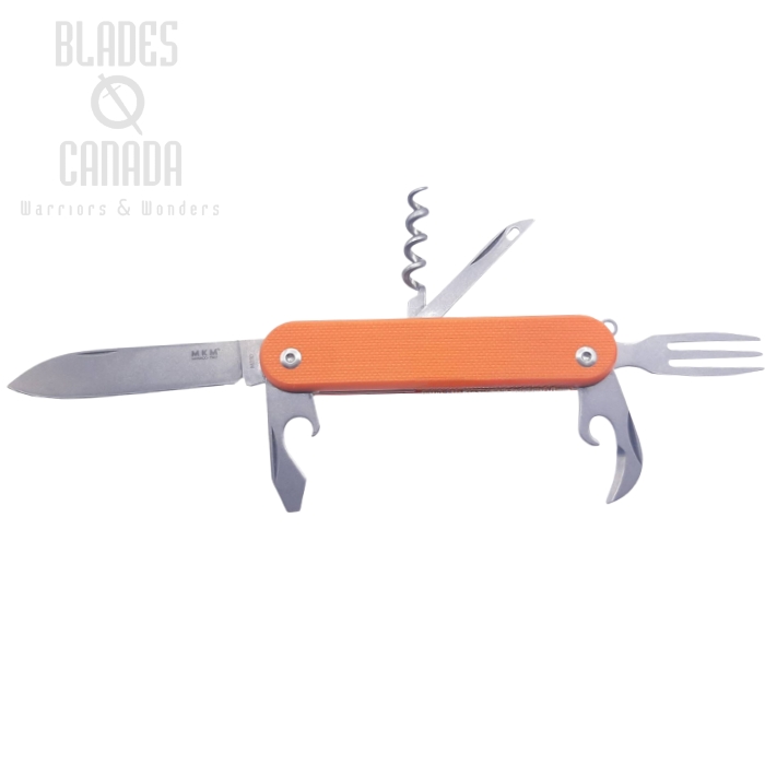 (image for) MKM Malga 6 Slipjoint Folding Knife Multitool, M390, G10 Orange, MP6-GOR