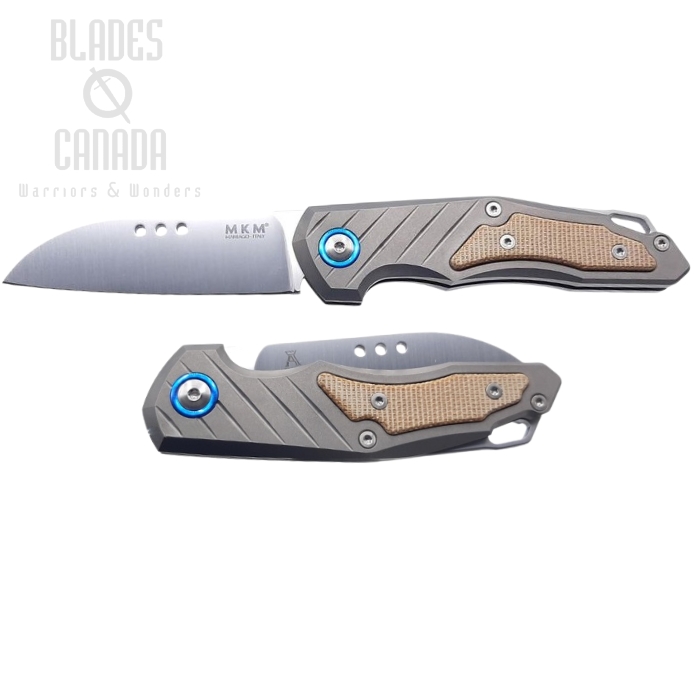 (image for) MKM Maniago Knives Root Slip Joint Folder, Bohler M390, Ti w/Natural Micarta, RT-NCT