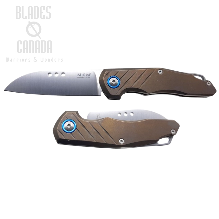 (image for) MKM Maniago Knives Root Slip Joint Folder, Bohler M390, Bronze Titanium, MKMRTTBR