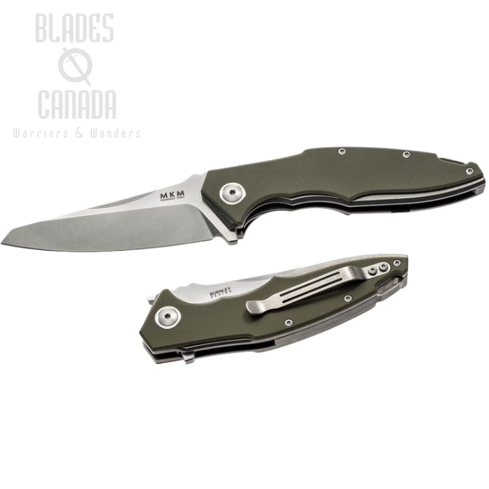 MKM Raut Folder M390 Blade G10 Scales - Grey (image for) MKM Raut Folder M390 Blade G10 Scales - Grey