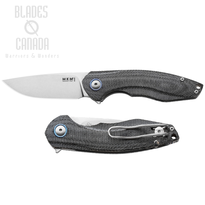 MKM Maniago Timavo Flipper Folding Knife, M90 SW, Micarta Black, VP02-BC (image for) MKM Maniago Timavo Flipper Folding Knife, M90 SW, Micarta Black, VP02-BC