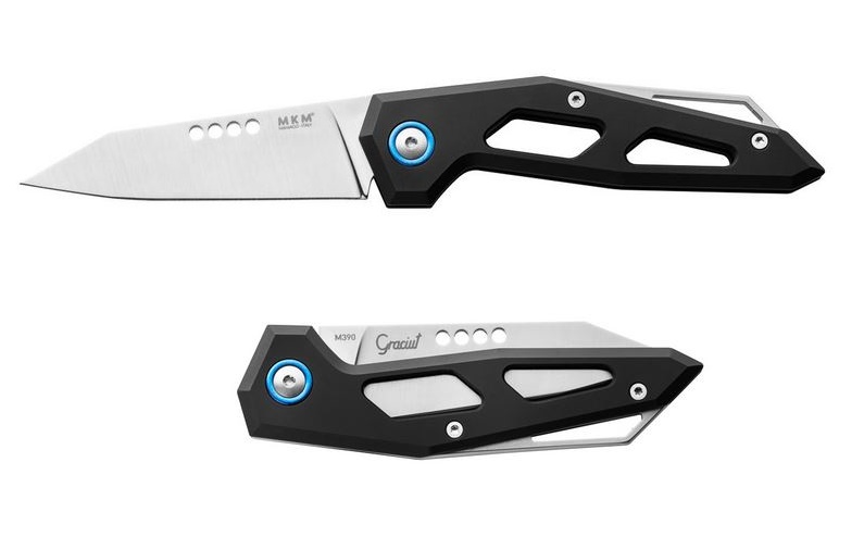 MKM Maniagio Knives EDGE M390 Black Aluminum Slipjoint EG-ABK - Click Image to Close