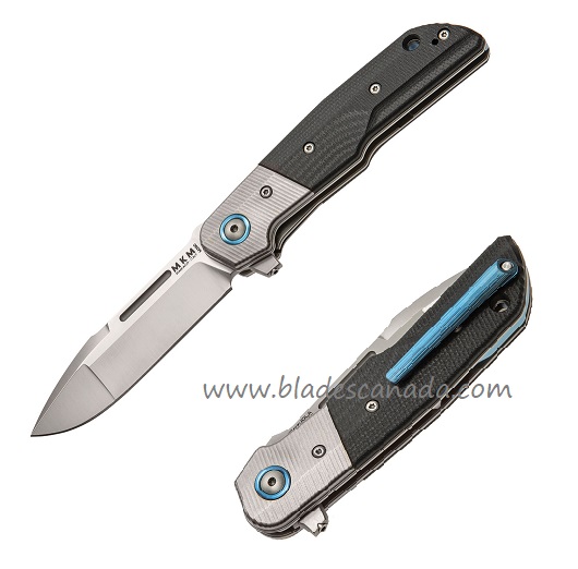 MKM Managio Knives Clap M390 G10 Handle w/ Titanium Bolster LS01-GT BK