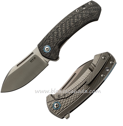 MKM Colvera Satin M390 Carbon Fiber Titanium Framelock Folder LS02-CT