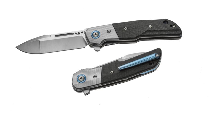 MKM Managio Knives Clap M390 Blade, Carbon Fiber w/ Titanium Bolster LS01-CTR