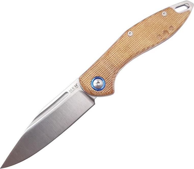 MKM Fara Folding Slipjoint Folding Knife, M390, Micarta Natural , MKMM016