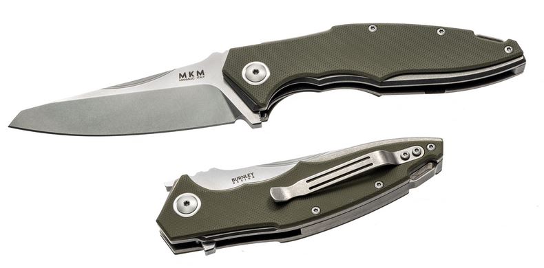 MKM Raut Folder M390 Blade G10 Scales - Grey