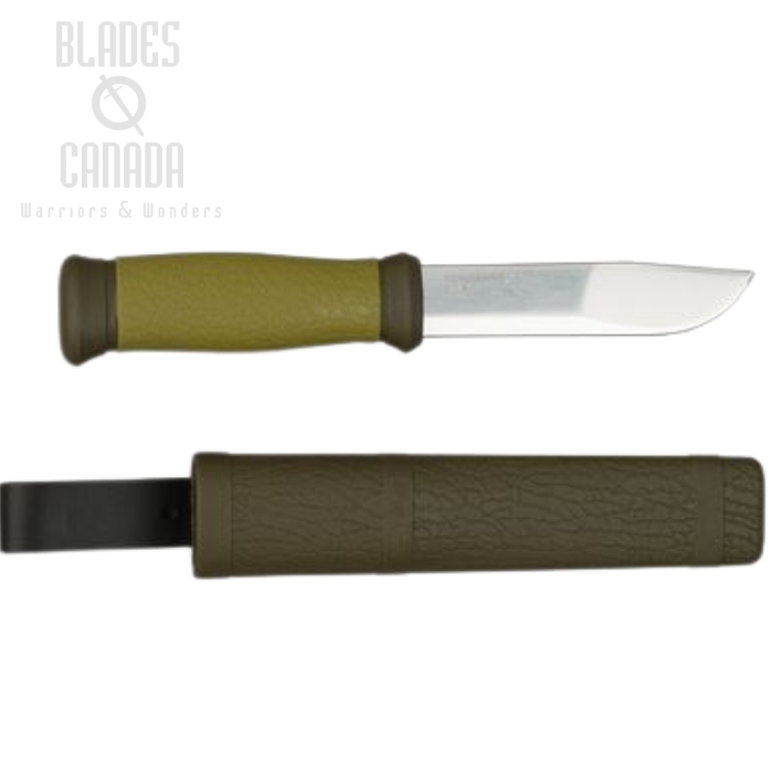 (image for) Morakniv 2000 Fixed Blade Knife, Stainless, OD Green, 10629