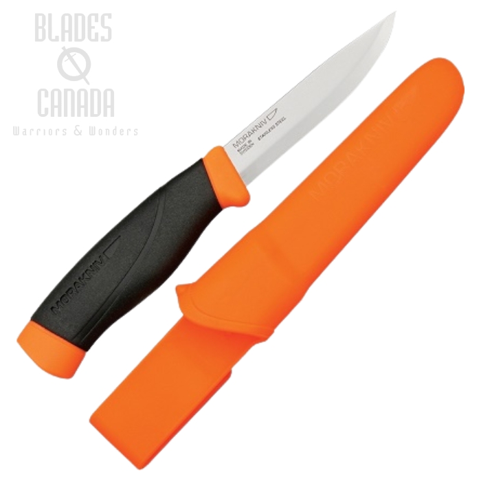 (image for) Morakniv Companion Clipper Fixed Blade Knife, Stainless, Black/Orange, 11824