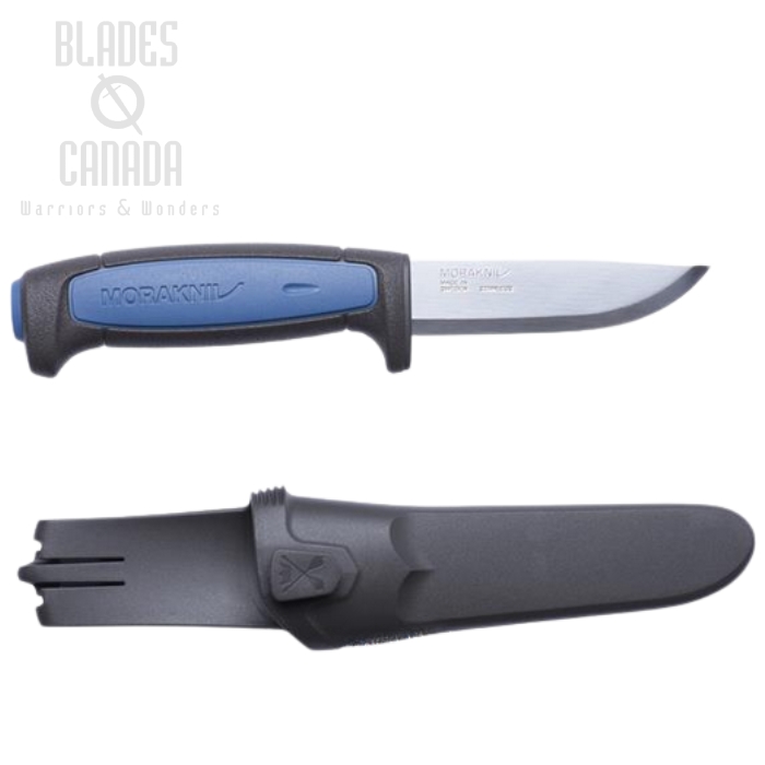 (image for) Morakniv Pro Fixed Blade Knife, Stainless, Blue/Black Handle, 12242