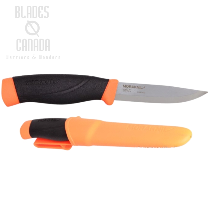 (image for) Morakniv Companion HD Fixed Blade Knife, Carbon, Orange, 12495