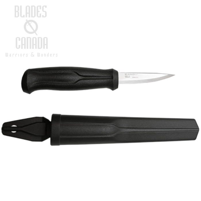 (image for) Morakniv Wood Carving Basic Fixed Blade Knife, Stainless, Black, 12658